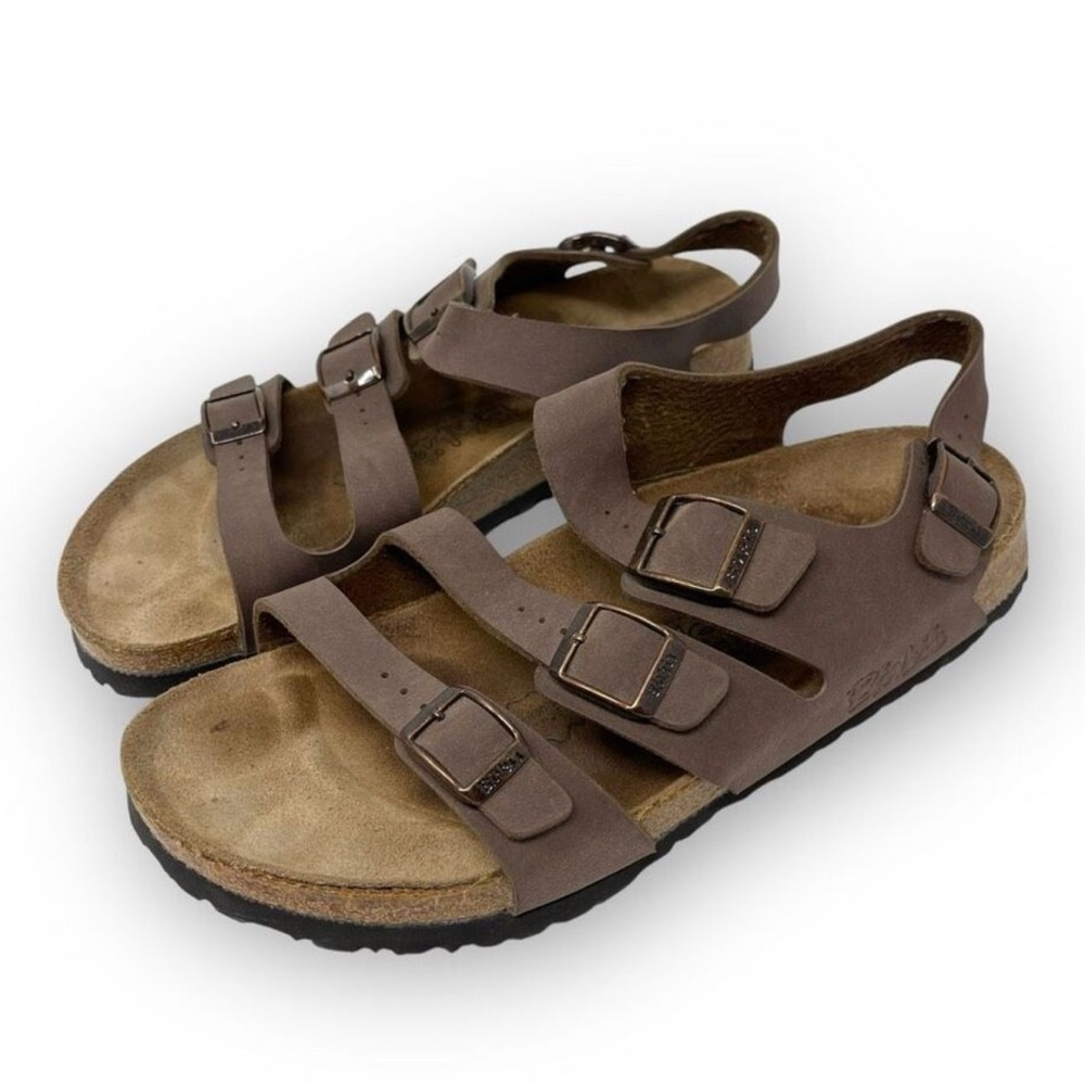 Birkenstock Birkis Canberra Brown 3 Strap Comfort Leather Sandals Women’s Size 9